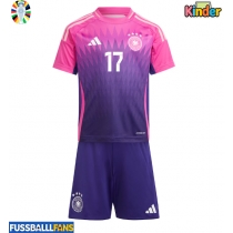 Deutschland Florian Wirtz #17 Auswärts Trikotsatz Kinder EM 2024 Kurzarm (+ Kurze Hosen)